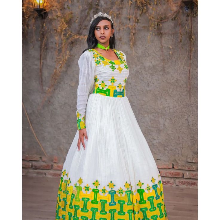 Modern Habesha Dress Handwoven Habesha Kemis New Year Habesha Libs Eritrean Dress ሀበሻ ቀሚስ ሀበሻ ልብስ Semi-stitched Anarkali Dress With Traditional Patterns, Diwali Semi-stitched Dress With Traditional Patterns, Festive White Gown With Traditional Patterns, Wedding Dress With Woven Motifs For Transitional Season, Transitional Wedding Dress With Woven Motifs, Traditional Patterned Maxi Gown For Ceremonies, Traditional Maxi Gown For Ceremonies, Traditional White Maxi Dress With Pallu, Eid Gown With Traditional Patterns