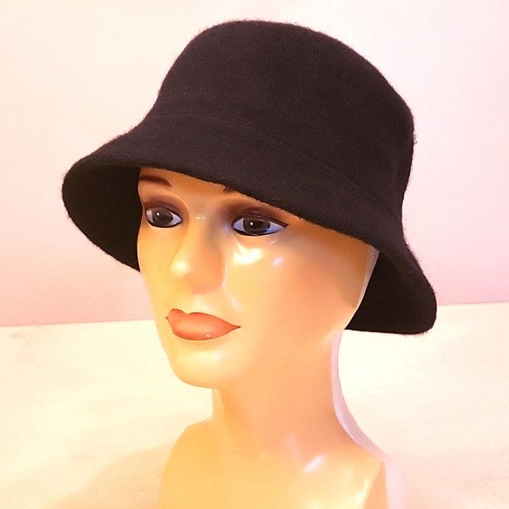 * New Adorable, Gorgeous And Cozy Hat * One Size Fits ~~ * 80% Wool * 20% Polyester * Let Me Know If You Have Any Questions ~~ * 10% Off Two Or More Items ~~ Classic Felt Bucket Hat For Winter, Classic Winter Felt Bucket Hat, Black Felt Hat With Short Brim For Everyday, Black Winter Bucket Hat, Black Casual Cloche Hat For Winter, Black Casual Cloche Hat With Short Brim, Casual Black Cloche Hat For Winter, Casual Black Winter Cloche Hat, Adjustable Black Bucket Hat For Fall