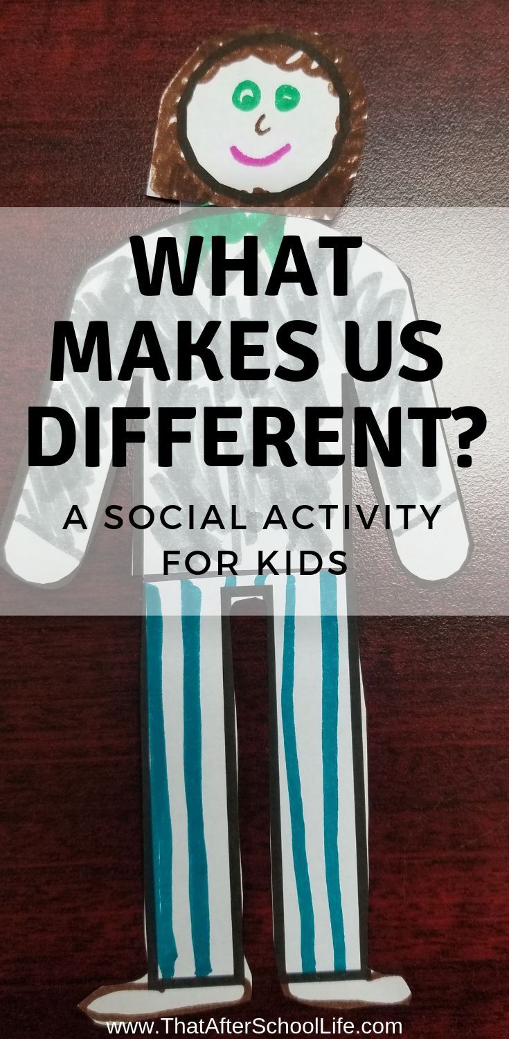 a paper doll with the words, what makes us different? as social activity for kids