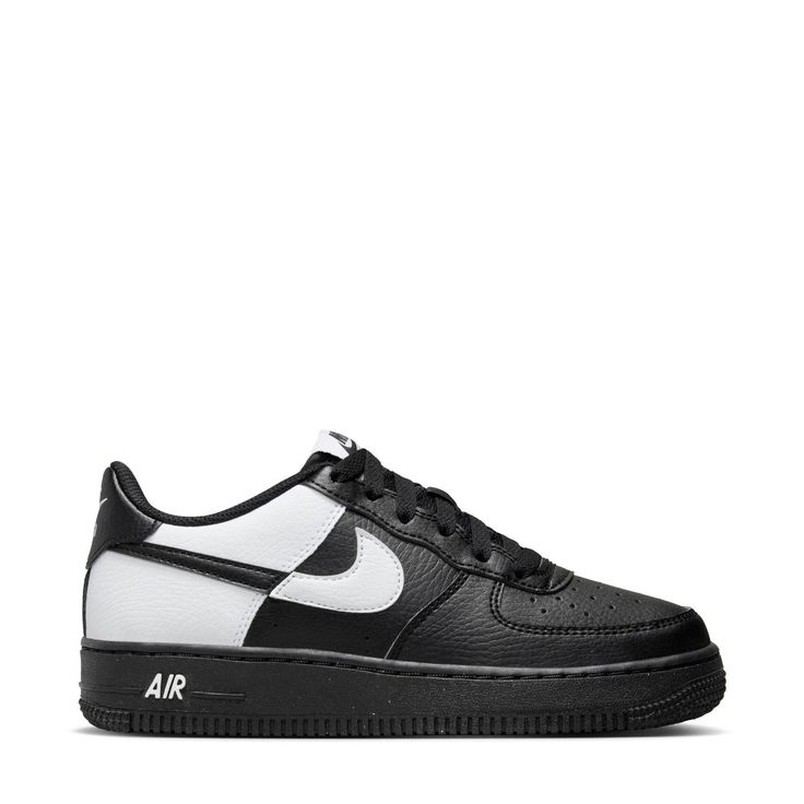 The Nike Air Force 1 NN Youth Sneakers are most certainly a showstopper. They feature a unique design that will turn heads. And with their superior comfort, your child will be winning no matter how you look at it.Perforations on toe box for breathability. Hidden Air cushioning for comfort and support. Rubber outsole for durability and traction. Padded tongue and collar. Materials: real and synthetic Leather. Lace-up. Nike Air Force 1 Fade-resistant For Sports, Sporty Nike Air Force 1 With Synthetic Material, Sporty Nike Air Force 1 Low-top, Sporty Synthetic Nike Air Force 1, Black Nike Air Force 1 Fade-resistant For Sports, Sporty Fade-resistant Nike Air Force 1 For Streetwear, Nike Air Force 1 Sporty Streetwear Synthetic, Nike Air Force 1 Sporty Streetwear With Synthetic Material, Sporty Nike Air Force 1 Synthetic For Streetwear