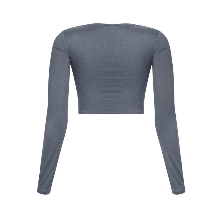 Long Sleeve Round Neck Cropped Length Double Layered Super Soft True to Size Slimming Fit Stretch: High This basic top can be dressed up or down to make any outfit look timeless. Fall essential for sure, this long sleeve top will have you feeling comfy and chic this season! *Gray has a blue tone* Solid Color Stretch Crop Top, Solid Stretch Crop Top, High Stretch Long Sleeve Top For Layering, High Stretch Gray Tops For Winter, High Stretch Gray Top For Winter, Trendy Long Sleeve Solid Color Crop Top, Stretch Cropped Top For Winter, Fall Crew Neck Crop Top For Night Out, Stretch Cropped Winter Tops