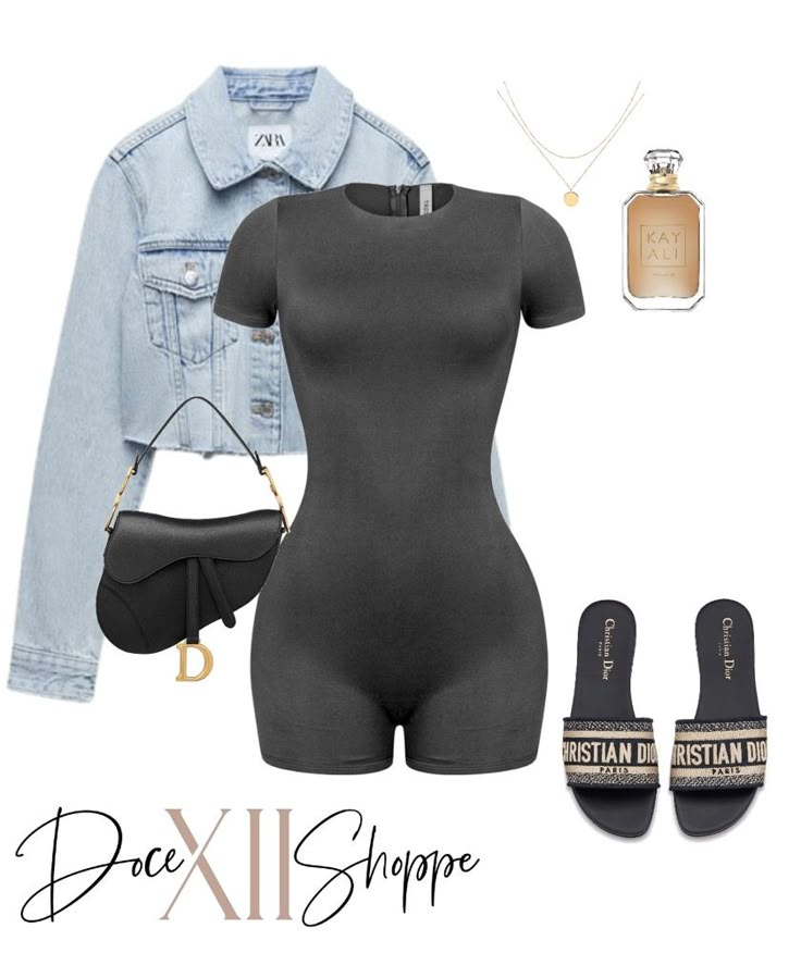 Double lined short sleeve romper. Styling a black romper Cute Outfits Summer Black Women Jumpsuits & Rompers, Jumpsuit Outfit Black Women Summer, Short Romper Outfit Black Women, Romper Outfit Black Women With Sneakers, Short Jumpsuit Outfit Black Women, Black Romper Outfit Black Women, Black Romper Outfit Baddie, Black Shorts Jumpsuit Outfit, How To Style Romper Outfit Ideas