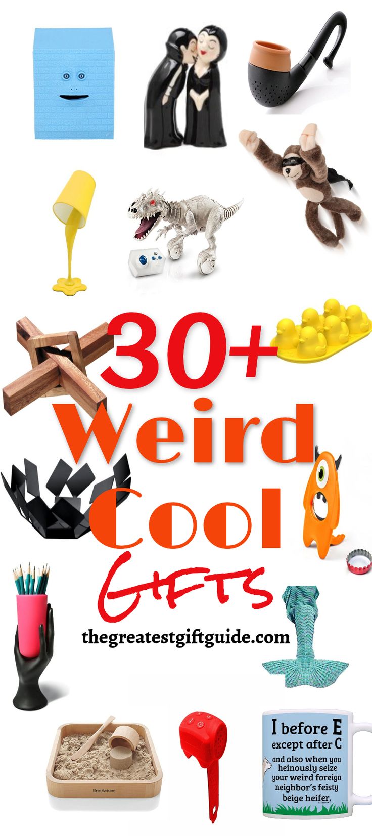 the words 30 weird cool gifts are shown