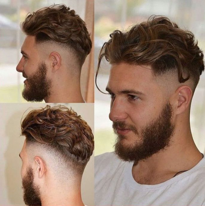 High Fade With Wavy Medium Length Hairstyles for Men Dapper Haircut, Hipster Hairstyles, Mens Hairstyles Medium, Hairstyles Straight, Wavy Hair Men, Medium Length Hair Men, Medium Length Hairstyles, Faded Hair, Men's Hairstyle