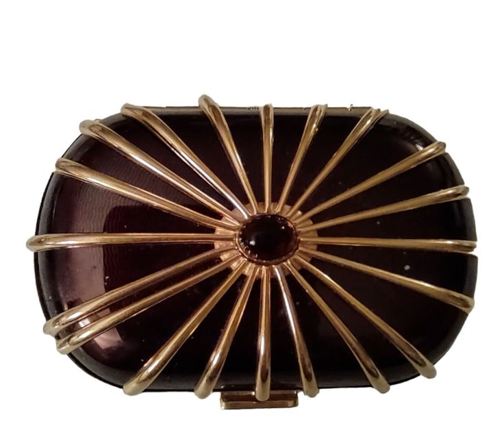 Vintage Revlon Makeup Mini Compact Burgundy Gold Tone Starburst Mirror Case | eBay 1980s Makeup, Natural Summer Makeup, Starburst Mirror, Revlon Makeup, Mirror Case, Gold Makeup, Vintage Cosmetics, Burgundy And Gold, Powder Puff