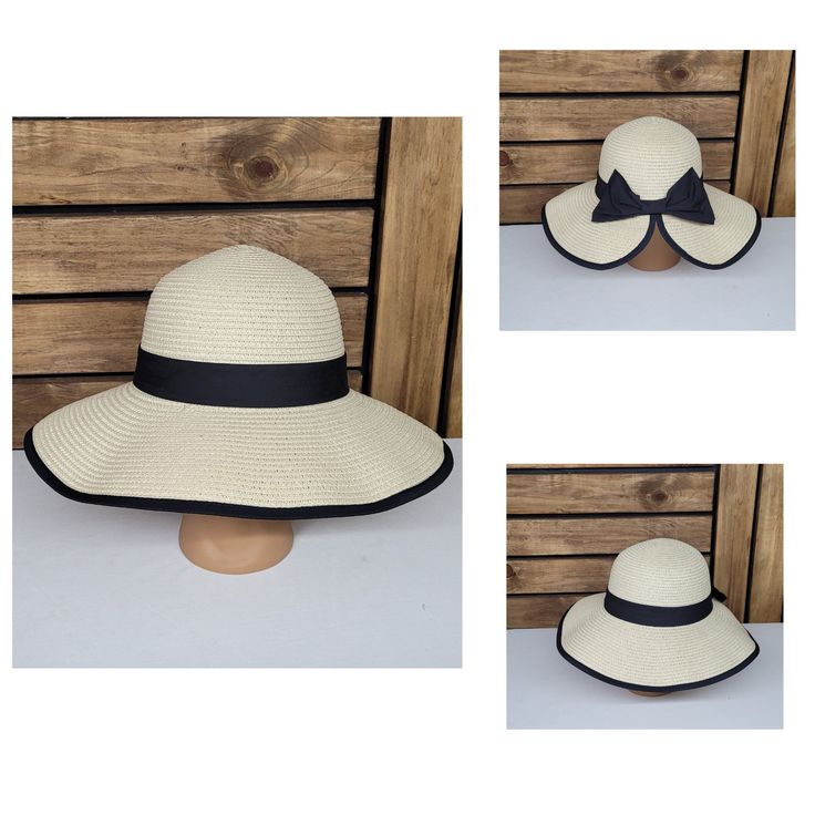 This Outdoor Stylish Bow Wide trim hat is made of 100% high quality paper straw which makes it comfortable to wear, lightweight and breathable. Materials: 100% Paper Standard Size Imported Pull On closure Hand Wash Only One size: Inside 22.5" head round , Inside 8" Lx 7" W x 3.5" Depth This item is handmade with production assistance UV Protection: This women hat offers UPF 50+ sun protection. It features a wide brim which blocks all harmful UV rays from the sun to protect your face and neck. Packable: This hat can be rolled up for easy storage while still keeping its shape, and can be conveniently carried inside your bag or beach tote for travel and holidays. Fashion Accessory: Essential accessory for a beach day, also suitable for any outdoor activities and travel. It comes in one size a Uv Protection Paper Straw Bucket Hat, Adjustable Lined Hat For Beach, Adjustable Lined Beach Hat, Lined Kentucky Derby Hat, Adjustable Brimmed Lined Hat, Lightweight Wide Brim Paper Straw Hat, Adjustable Summer Hat With Lining, Lined Bucket Hat For Beach, Summer Hat With Adjustable Lining