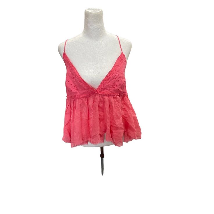 Mustard Seed Size L Lace Ruffle Cami Blouse Soft Pink Crop Fairycore Armpit To Armpit : 16: Length : 21' Feminine V-neck Lace Top For Summer, Pink Ruffled Lace Top, Pink Lace Top With Ruffles, Fitted V-neck Camisole With Ruffles, Pink Ruffled Camisole, Spring Sleeveless Lace Top With Ruffles, Summer Sleeveless Lace Top With Ruffles, Pink Lace Top With Ruffles For Spring, Sleeveless Ruffled Lace Top For Spring