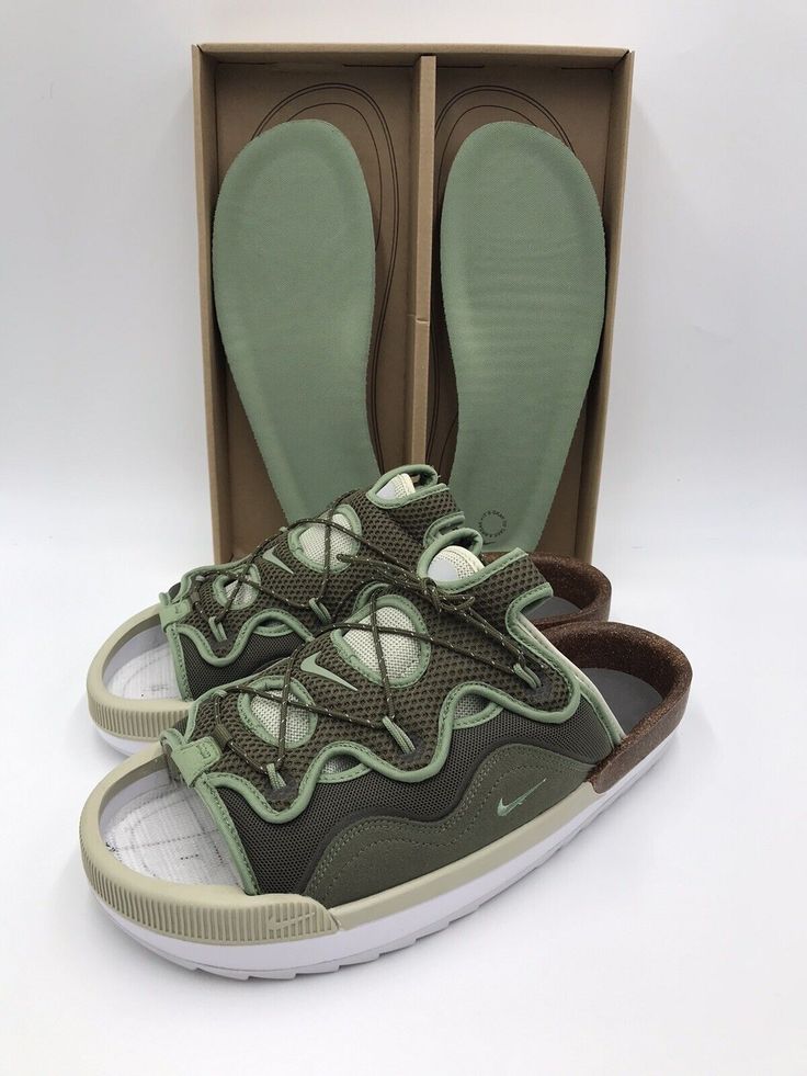 NIKE Offline 2.0 Medium Olive/ Oil Green Slip On Sandal Slides (CZ0332-200) Men’s size 10.5 = Women’s size 12 Brand new, no original box Shipped with USPS Priority Mail Green Sporty Sandals For Sports, Green Sneakers With Ortholite Insole For Outdoor, Green Sneakers With Ortholite Insole For Outdoor Activities, Nike Sports Slides With Rubber Sole, Comfortable Nike Slides With Rubber Sole, Non-slip Comfortable Slide Sneakers, Nike Slides With Rubber Sole, Green Sports Sandals With Rubber Sole, Nike Sport Sandals For Outdoor Activities