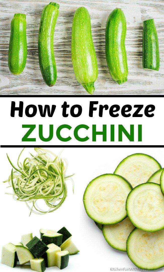 how to freeze zucchini with the title overlay that reads, how to freeze zucchini