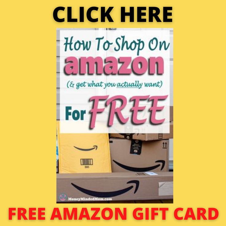 an amazon gift card with the words, how to shop on amazon for free?