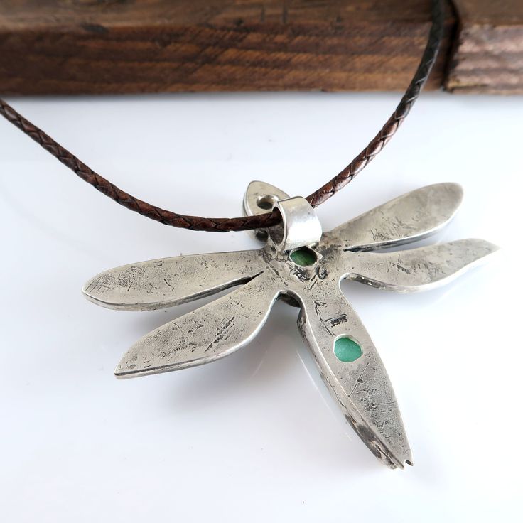 Large Fine Silver Dragonfly Necklace With Labradorite, Chrysocolla and Chrysoprase Gemstones - Etsy Green Dragonfly Jewelry As A Gift, Green Dragonfly Jewelry For Gifts, Green Dragonfly Jewelry Gift, Handmade Green Dragonfly Jewelry, Bohemian Silver Dragonfly Necklace, Bohemian Dragonfly Jewelry For Gifts, Bohemian Dragonfly Jewelry For Gift, Parrot Wings, Silver Dragonfly Necklace