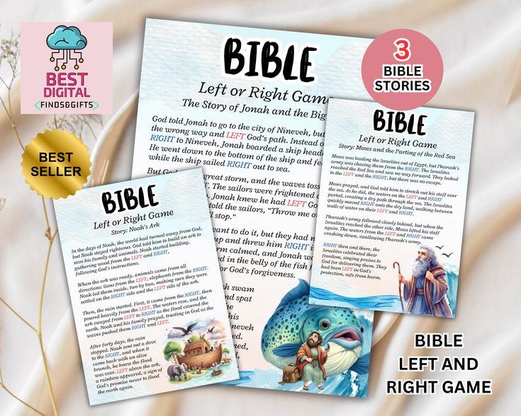 three bible cards with illustrations of jesus and the fish