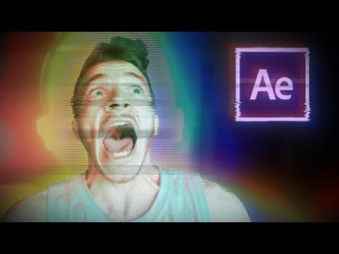 a man with his mouth open in front of an adobe logo and the word ae