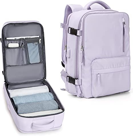 Carry On Backpack For Women, Travel Backpack Carry On, 17 Inch Laptop Backpack, Carry On Backpack, Large Backpack Travel, Business Laptop Bag, Daypack Backpack, Work Backpack, Purple Backpack