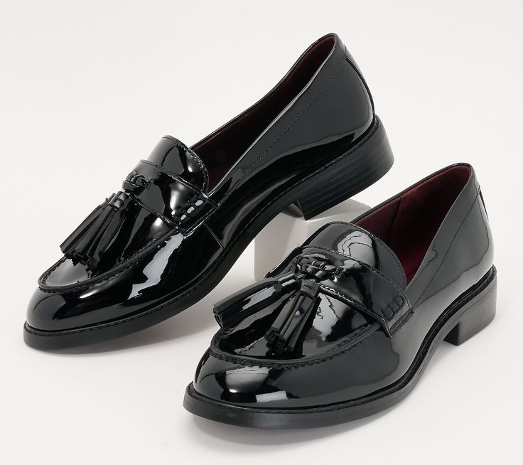 The loafer is a classic shoe that will never go out of style. Slip your feet into them and show off the chic tassel detail.  The best part about these beauties? They pair well with nearly any outfit. Wear them with a sweater and jeans, a button-front blouse and mini skirt, or a flowy printed dress. This preppy look will last throughout the seasons. From Franco Sarto. Trendy Tassel Loafers With Round Toe For Fall, Elegant Tassel Loafers For Spring Workwear, Elegant Spring Tassel Loafers For Work, Business Tassel Loafers For Fall With Flat Heel, Formal Fall Tassel Loafers With Flat Heel, Chic Flat Heel Tassel Loafers For Fall, Chic Tassel Loafers With Flat Heel For Fall, Chic Fall Tassel Loafers With Flat Heel, Fall Workwear Slip-on Tassel Loafers