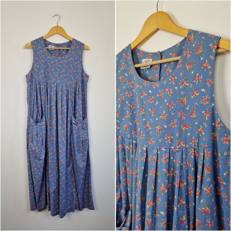 This item is from our Outlet section therefore it might be of a lower quality than our standard vintage selection. It might have some visible flaws or require some alterations or repairs. Please read description and check photos carefully. Vintage 80s Laura Ashley floral cotton pinafore dress. Two pockets. Fastens with buttons at the back. Fabric: 100% cotton Brand: Laura Ashley / Made in Great Britain Good vintage condition / few small repairs around buttons, some button holes need fixing Size Casual Floral Print Cotton Vintage Dress, Casual Cotton Vintage Dress With Floral Print, Casual Vintage Cotton Dress With Floral Print, Casual Vintage Floral Print Dress For Daywear, Casual Vintage Dress With Floral Print For Daywear, Casual Vintage Floral Dress For Daywear, Retro Vintage Cotton Dress With Floral Print, Spring Cotton Vintage Dress With Vintage Print, Spring Vintage Cotton Dress With Vintage Print