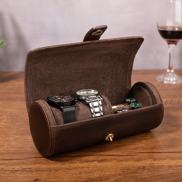 Personalized Watch roll Leather watch case Travel accessories Watch Roll for Watches Customized Watches Cases Groom Gift Watch case Watch box for men Watch holder Watch display case Watch storage box Luxry watch box protector Watch Storage Case Protective Watch Holder ◾PRODUCT INFORMATION --------------------------------------------- --Product Size: 20x8.6x9cm/7.9x3.4x3.5in --Item Weight: 234g --Color: Coffee Important: This product does not include any watch. --FEATURES-- ✔8 Watch Capacity Genuine leather watch organizer case for watch storage, holding 8 large and small faced watched. We understand the importance of protecting your valuable watches. Our watch storage case is built to last, featuring crazy horse leather exterior. This ensures exceptional resistance against scratches, impac Classic Formal Watch Accessories With Gift Box, Elegant Brown Watch For Gift, Classic Box-shaped Watch Accessories For Business, Classic Business Watch Accessories Box, Rectangular Brown Watch Case For Business, Luxury Round Case Watch For Gift, Luxury Round Case Watches For Gift, Luxury Round Case Watch As Gift, Luxury Gift Watches With Round Case