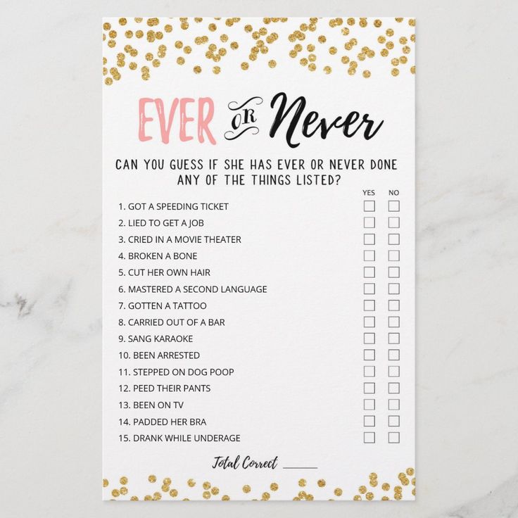 a printable wedding game with gold confetti