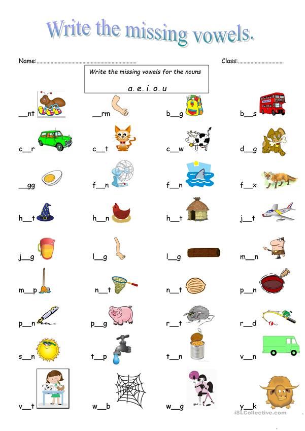 worksheet with pictures and words to help students learn how to write the missing words