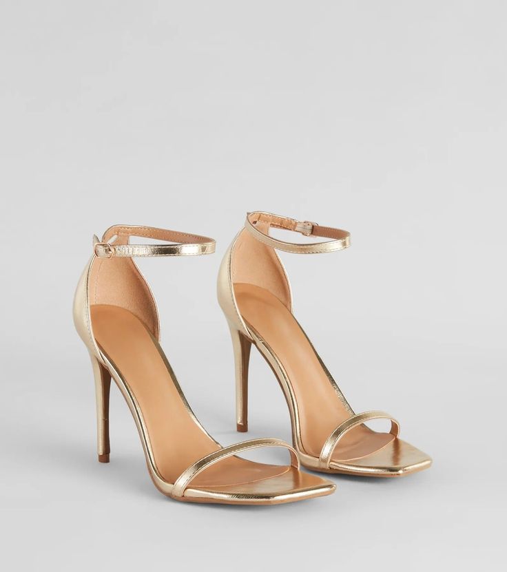 Windsor Classic Moves Faux Leather Stiletto Heels in Gold | Size: 5.5 Check more at https://beautyfashionideas.com/heels/windsor-classic-moves-faux-leather-stiletto-heels-in-gold-size-5-5/ Women’s Heels, Cute Gold Heels, Light Gold Heels, Simple Gold Heels, Baddie Heels, Quince Heels, Going Out Heels, Hoco Heels, Gold Prom Shoes