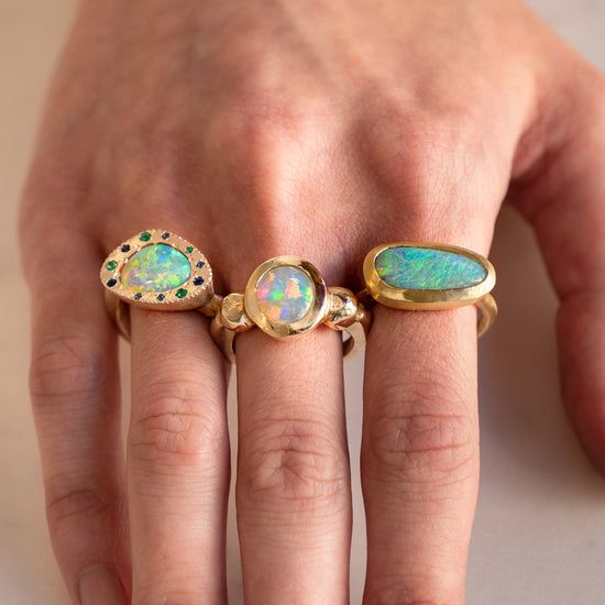 Opal Talisman Ring – Sarah Gardner Jewellery Talisman Ring, Faberge Jewelry, Unique Opal, Lightning Ridge Opal, Opal Ring Gold, Lightning Ridge, Opal Ring, Black Opal, Turks And Caicos Islands