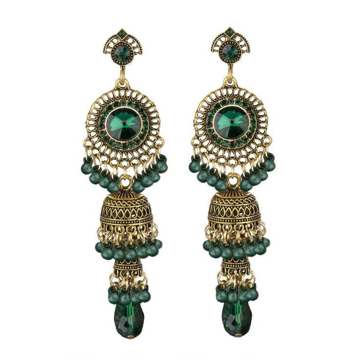 PRICES MAY VARY. 【Size / Material】---10*2.2 cm. Each pair of dangle earrings is made of high-quality alloy, polished and carved.The tassel earrings are treated with retro technology to better reflect the charm of jhumki earrings. 【Perfect design】---Jhumka Bells Tassel Earrings: Beautiful Indian earrings are an elegant addition to any outfit. Classic jewelry vibes combined with fashion forward trends. Comfortable for everyday wear and suitable for all occasions. The minimalist style of jhumka ear Festive Bohemian Jhumkas, Bollywood Style Metal Chandelier Earrings With Latkans, Bollywood Metal Chandelier Earrings With Latkans, Traditional Gold Tassel Earrings For Festivals, Traditional Gold Tassel Festival Earrings, Festive Chandelier Earrings With Dangling Beads For Party, Bollywood Style Chandelier Earrings With Dangling Beads For Party, Bollywood Chandelier Earrings With Dangling Beads For Diwali, Festive Party Beaded Latkan Earrings