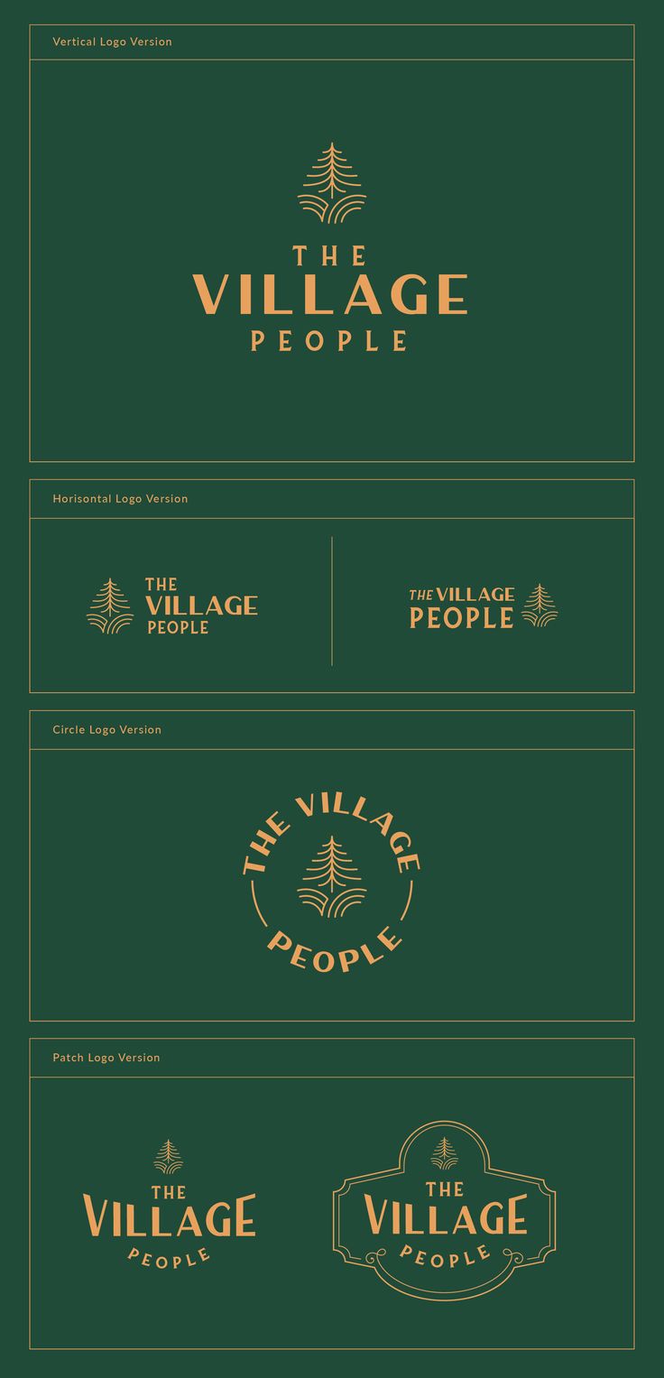 the village people logo and business cards