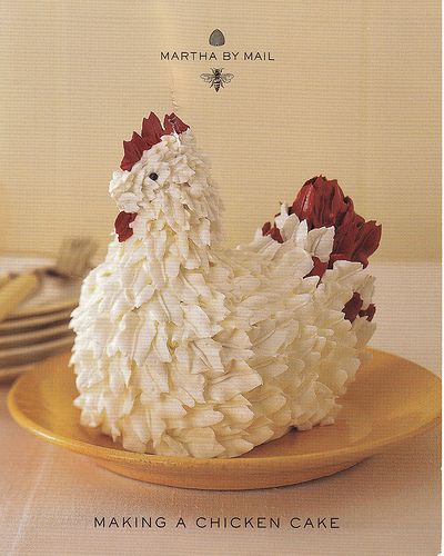 a cake shaped like a chicken on a plate