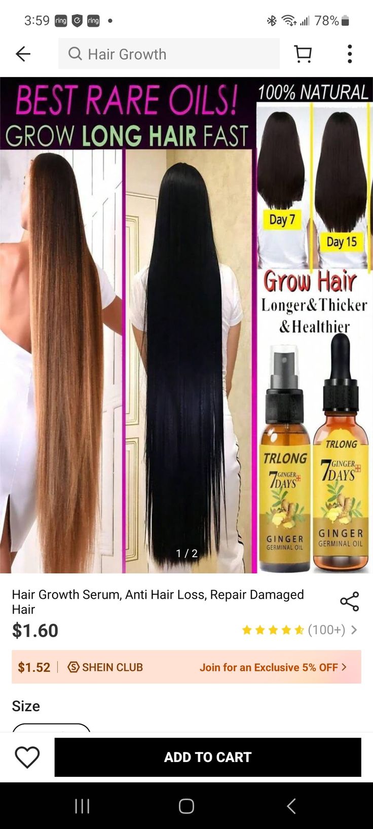 Growing Long Hair, Long Hair Fast, Ginger Hair Growth, Herbal Hair Growth, Longer Hair Faster, Hair Nutrients, Hair Growth Products, Hair Growth Spray, Spray Hair