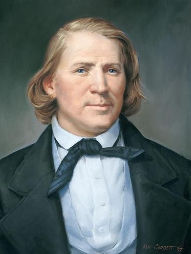 an oil painting of a man wearing a suit and tie with his hair pulled back