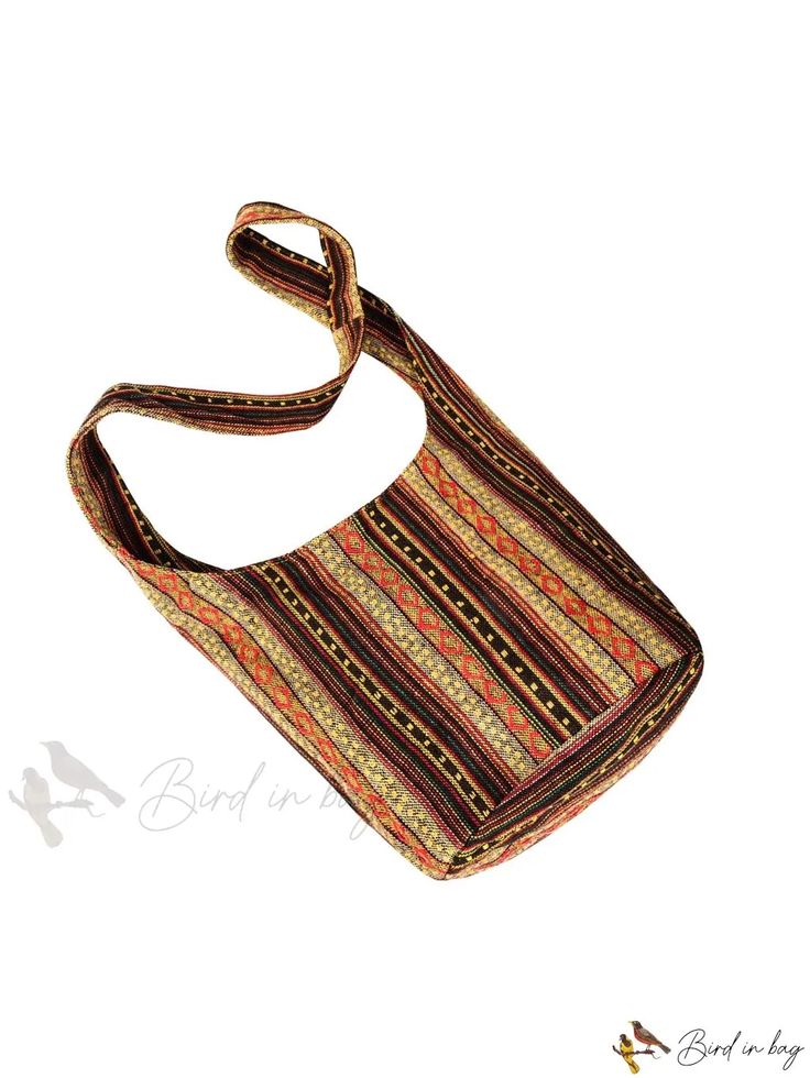 Bird in Bag - Portable Canvas Shoulder Bag, Bohemian Style, Travel Bag Bohemian Pouch Bucket Bag For Everyday Use, Bohemian Bucket Bag For Everyday Use, Bohemian Style Pouch Bucket Bag For Everyday Use, Bohemian Rectangular Bucket Bag With Adjustable Strap, Bohemian Shoulder Bag With Mobile Phone Bag For Vacation, Bohemian Rectangular Canvas Bag For Daily Use, Everyday Bohemian Pouch Bucket Bag, Bohemian Rectangular Canvas Bag, Bohemian Pouch Bucket Bag For Daily Use