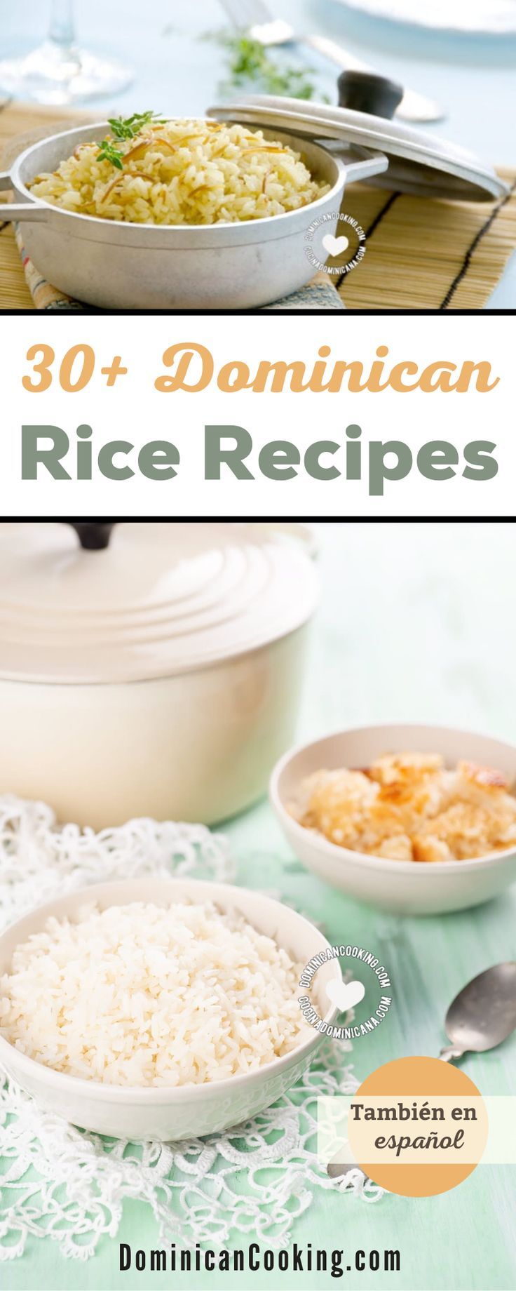 some rice and other foods on a table with the words 30 + mexican rice recipes