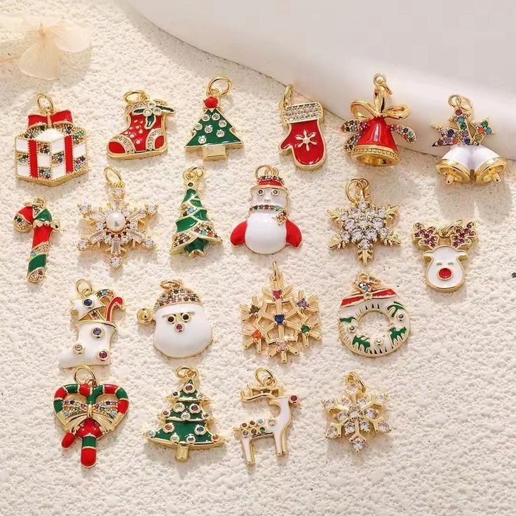 5Pcs Christmas Jewelry Pendant Accessories Colorful Enamel Christmas Tree Elk Snowflake Gift Charm Pendant Jewelry DIY Necklace Bracelet  Color:  Gold plated ☆Size: As picture ☆Link Hole Size: 3.0mm ☆Metal Material: Brass / Zircon ☆Plating：3 Times Fine Polishing Mirror Finish Plated , not easy to fade  , Can be customized Usage : Bead for bracelet, necklace or other crafts Dear guest: Thank you for entering our store. For US Customers Ordering over $35, We Will Offer Free Shipping. All Countrys Customers Free shipping on orders over US $ 100, orders over US $ 200 reduce US $ 10, orders over US $ 500 reduce US $ 30。 We specialize in LARGE BULK ORDERS and can offer WHOLESALE PRICING - We are located in Guangzhou, China and carry big stock for most of our listings . We ship the item to worldw Christmas Festive Jewelry With Charms, Christmas Festive Charms Jewelry, Christmas Festive Jewelry Charms, Multicolor Christmas Jewelry Gift, Multicolor Jewelry Christmas Gift, Winter Gift Red Jewelry, Red Jewelry For Winter Gifts, Winter Season Red Jewelry Gift, Accessories Colorful