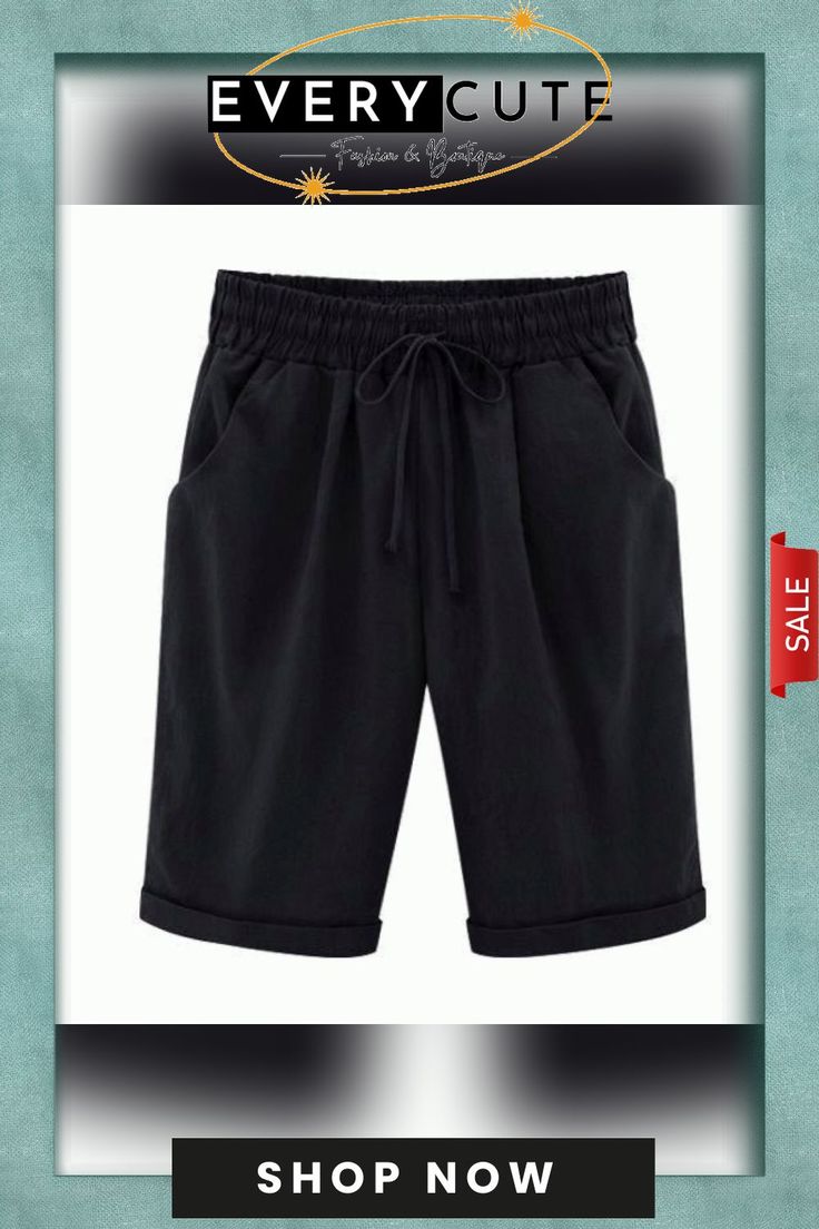 (??summer -48% Off??)elastic Waist Casual Comfy Summer Shorts Summer Leisure Shorts In Solid Color, Leisure Short Summer Pants, Baggy Elastic Waistband Bottoms For Summer, Baggy Bottoms With Elastic Waistband For Summer, Trendy Summer Leisure Pants, Baggy Solid Shorts For Summer, Baggy Bottoms For Summer, Summer Baggy Pull-on Bottoms, Baggy Summer Bottoms