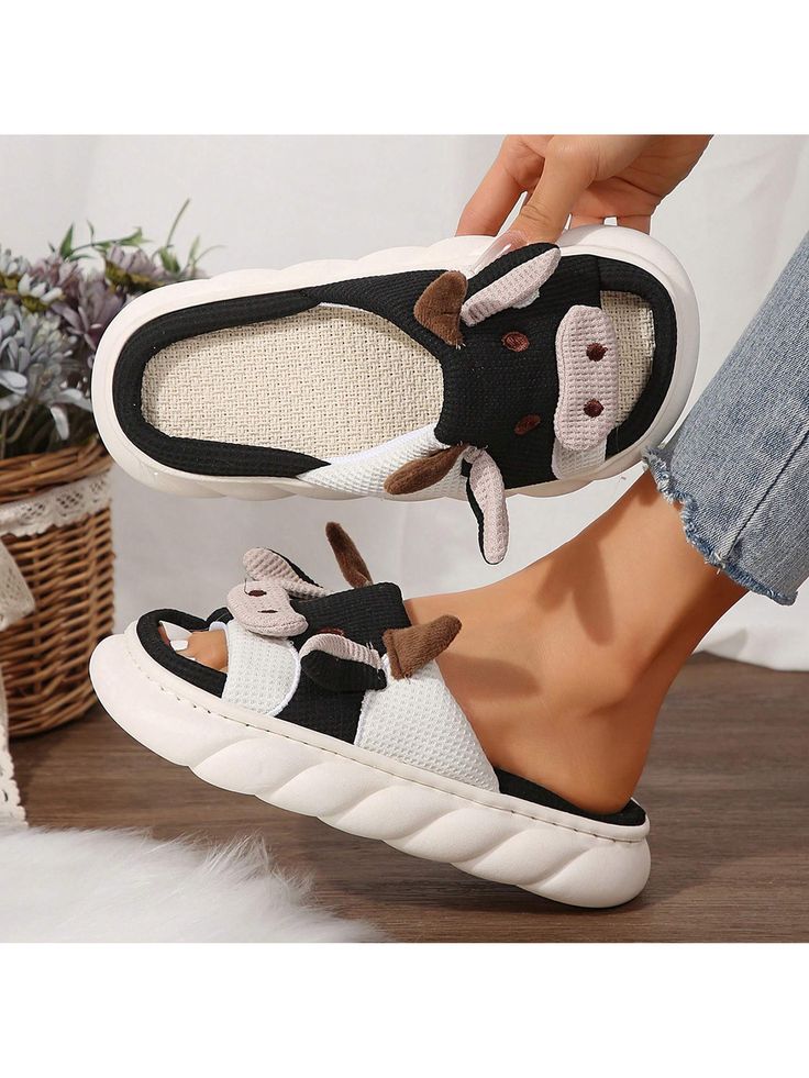 [Size selection]If your foot width or size is between two sizes, We recommend you choose one size up.Women's Cartoon Cow Slippers Thick Sole Soft Indoor Outdoor Slippers Cute Animal Shape Slippers Black Fashionable        Women Shoes, size features are:Bust: ,Length: ,Sleeve Length: Cow Slippers, Slippers Cute, Indoor Outdoor Slippers, Cartoon Cow, Slippers Black, Outdoor Slippers, Home Slippers, House Slippers, Womens Slippers