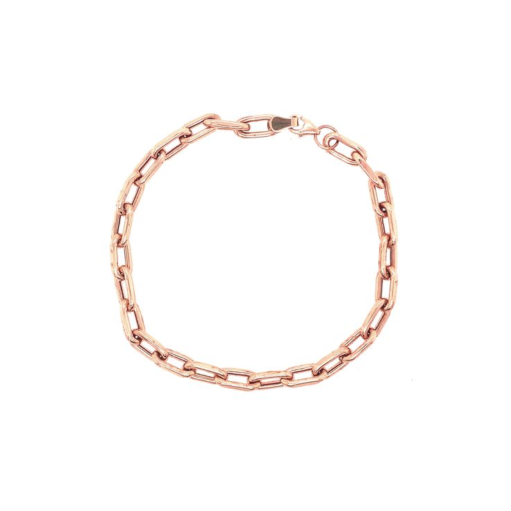 This 4.2mm 14k gold link chain is a stunning statement alone, or layered with your other favorite bracelets. This will be an every day staple to your favorite sparkle for day or night. 7.0" of 14k gold 4.2mm hollow link chain Complimentary ShippingReturns and Exchanges Luxury Chain Bracelet With Rectangular Links For Everyday, Luxury Tarnish-resistant Chain Link Paperclip Bracelet, Luxury Durable Chain Link Paperclip Bracelet, Luxury 14k Gold Cable Chain Bracelet, Luxury Rose Gold Chain Link Bracelet, Everyday Luxury Box Chain Link Bracelet, Luxury Chain Link Gold Bracelet For Everyday, Luxury Gold Chain Link Bracelet For Everyday, Luxury Rose Gold Oval Link Chain Bracelet