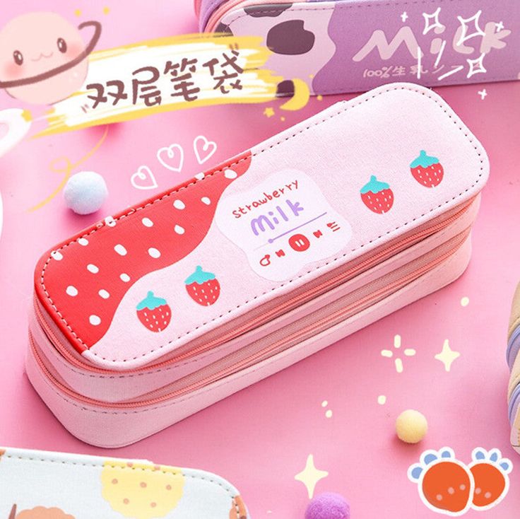 Kawaii Strawberry Milk Pencil Bag PN2648 ●Size:21*6.5*7cm ●Material:Pu ●About Shipping: We attach great importance to the orders of each customer and parcel delivery. 1.Processing time: 2-3 business days. 2.Shipping time: 10-15 business days to US, please allow 3-4 weeks shipping to other country.(Shipping times can be affected by variable customs clearance times or public holidays.) Kawaii Strawberry, Parcel Delivery, Pencil Bag, Red Strawberry, Strawberry Milk, Pencil Bags, Mini Heart, Pen Case, Room Themes