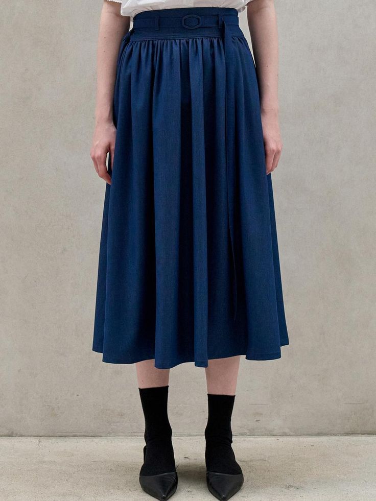 It's easy to wear, comfortable and looks good with just about everything.You will be more stylish in this skirt.No wardrobe is complete without this maxi skirt. - Denim pleated maxi skirt- Belt loops and side zip closure- Fits perfectly everywhere- Designed to keep you moving with maximum comfort and mobility- It is exceptionally soft and durable- Belt included Blue Pleated Hem Bottoms For Summer, Blue Pleated Hem Summer Bottoms, Summer Blue Bottoms With Pleated Hem, Spring Full Maxi Skirt With Pleated Waist, Blue Skirted Bottoms With Pleated Hem, Blue Pleated Hem Skirt For Summer, Spring Maxi Skirt With Pleated Waist, Blue Long Denim Skirt For Fall, Spring Pleated Waist Long Maxi Skirt