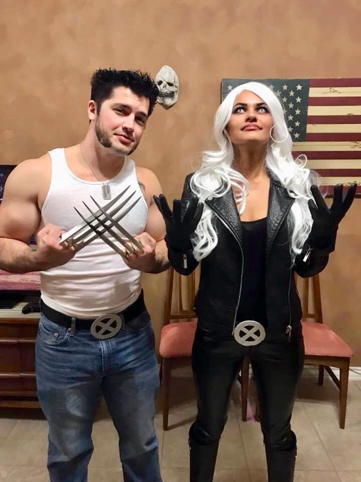 Storm and wolverine #couple #xmen #storm #wolverine Storm Costume, Couple Costume Ideas, Marvel Halloween Costumes, Wolverine Costume, X Men Costumes, Costume Couple, Best Couples Costumes, Marvel Couples, Halloween Coustumes