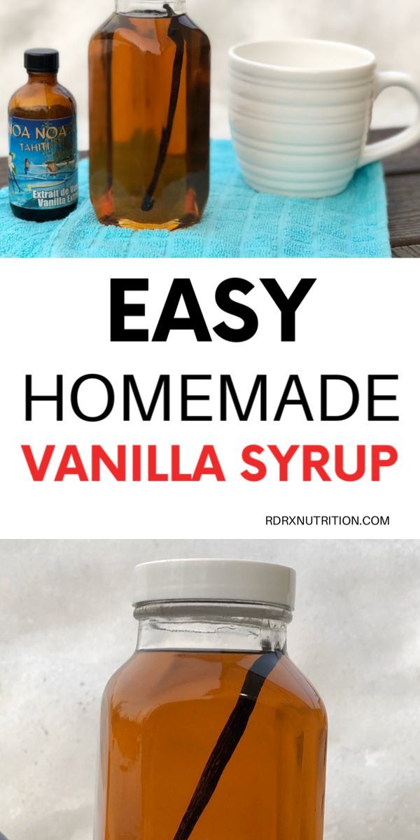 an easy homemade vanilla syrup recipe that is perfect for cold weather