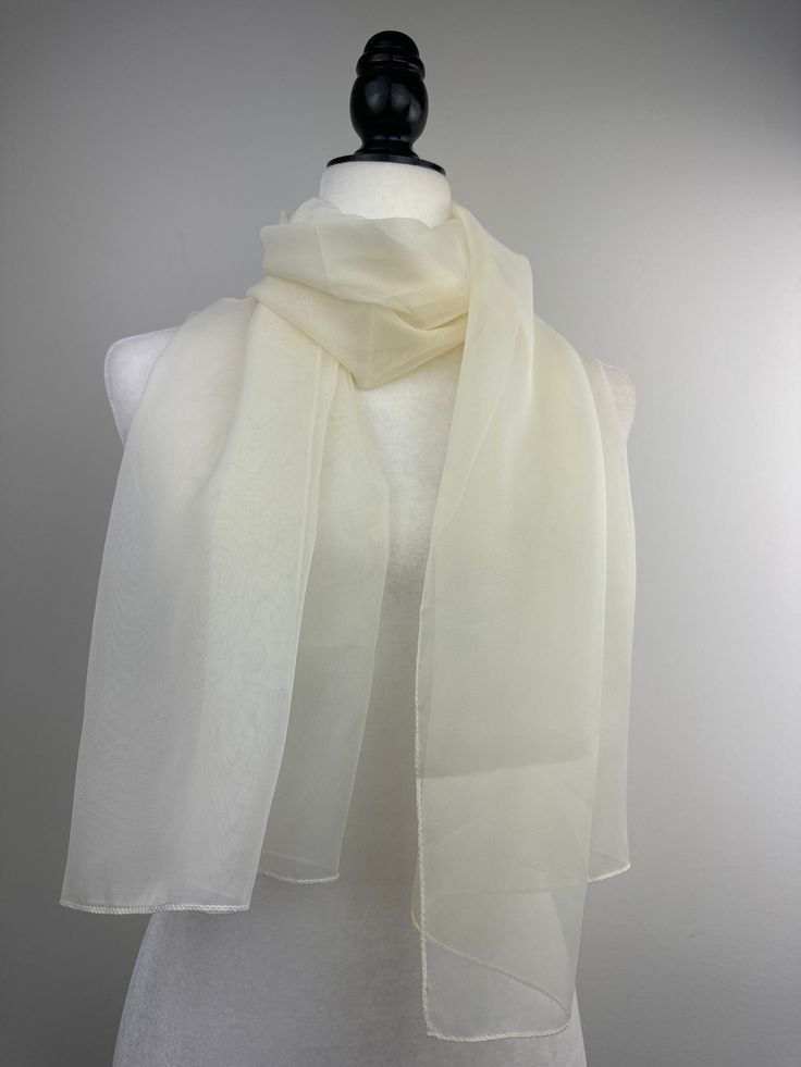 "Measures 20\"Wx65'\"L rectangular scarf.  Poly chiffon sheer transparent scarf. Suitable for size Small and Medium as a shawl. Beautiful translucent scarf for Fall and Spring fashion. This fashionable versatile sheer chiffon shawl can be used to dress up an outfit for a special evening, a wedding or as a neck scarf. Effortlessly give a dress a new look by simply adding this shawl. Perfect as bridesmaid gifts or wedding favours, the perfect gift for any occasion. Mix and match with similar or co Transparent Scarf, Scarf Flower, Late Summer Weddings, Chiffon Shawl, Color Jewelry, Chiffon Scarf, Gift Pack, Sheer Chiffon, Neck Scarf