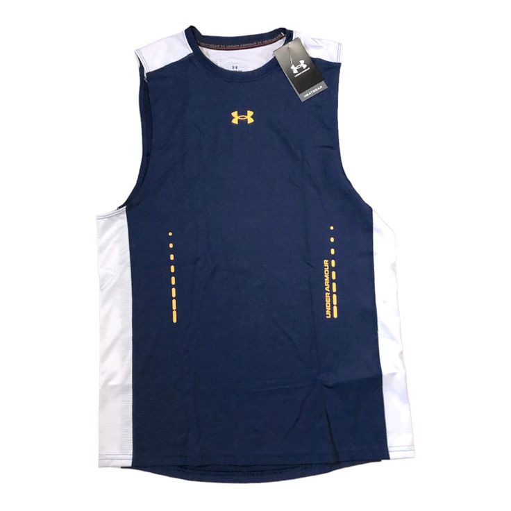 Sleeveless Fitted Size Medium Blue Sleeveless Sports Tank Top, Blue Sporty Sleeveless Tank Top, Blue Workout Vest For Summer, Blue Summer Workout Vest, Yellow Sleeveless Sports Tank Top, Sporty Yellow Sleeveless Tank Top, Yellow Sleeveless Tank Top For Sports, Yellow Sleeveless Sporty Tank Top, Sporty Blue Vest For Summer