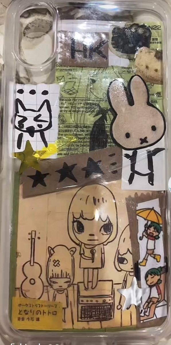 an assortment of stickers in a plastic container