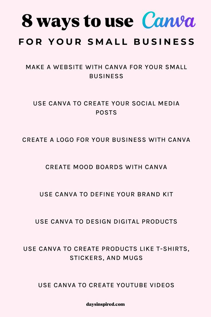 the 8 ways to use canva for your small business