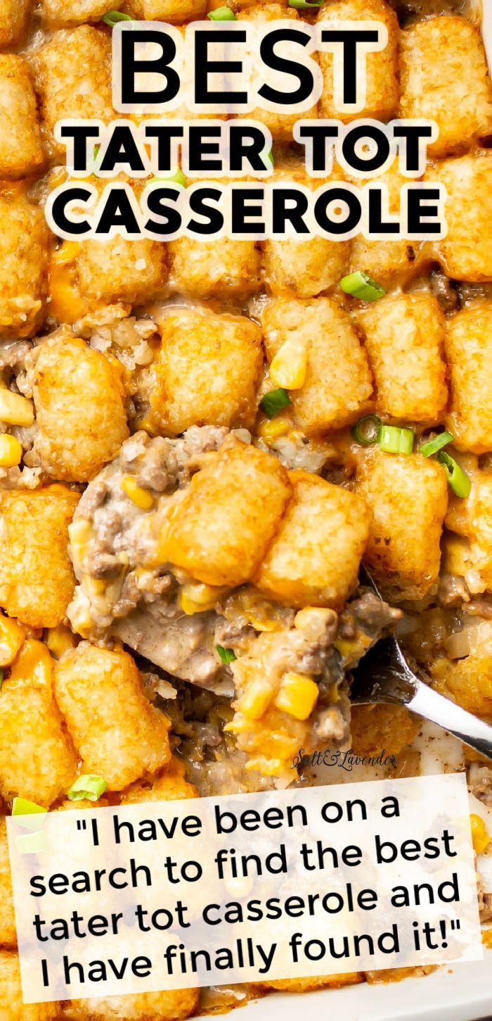 the best tater tot casserole i have been on a search to find the best tater tot casserole and have finally found it