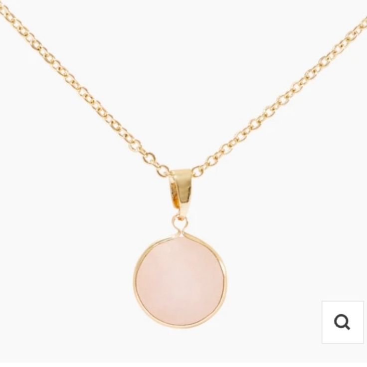 New With Tags A Rosy Spin On Sanctuary Projects Classic Gold-Plated 19" Adjustable Marble Serenity Necklace. The Rose Quartz Stone Is Known For Dissolving Emotional Wounds, Fears, And Resentments, And Evokes Gentle Feelings Of Love And Safety. Necklace Is 14k Gold Plated Over Brass And Rose Quartz Stone 18-20” Adjustable Chain All Items Come From Pet-Free And Smoke-Free Home Feminine Rose Gold Rose Quartz Necklaces, Pink Round Charm Necklace With Adjustable Chain, Adjustable Pink Round Charm Necklace, Pink Adjustable Round Charm Necklace, Adjustable Pink Charm Necklace, Elegant Pink Round Charm Necklaces, Elegant Pink Round Charm Necklace, Pink Necklace With Adjustable Chain And Round Pendant, Pink Rose Quartz Round Necklaces