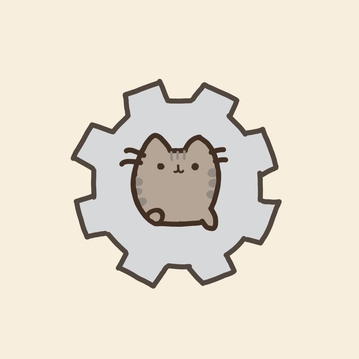 a cat sitting on top of a gear wheel with its head inside the cog