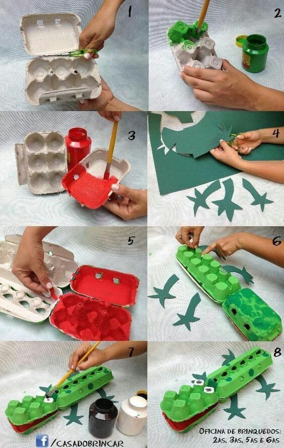 instructions to make an egg carton with legos and paper machches for kids