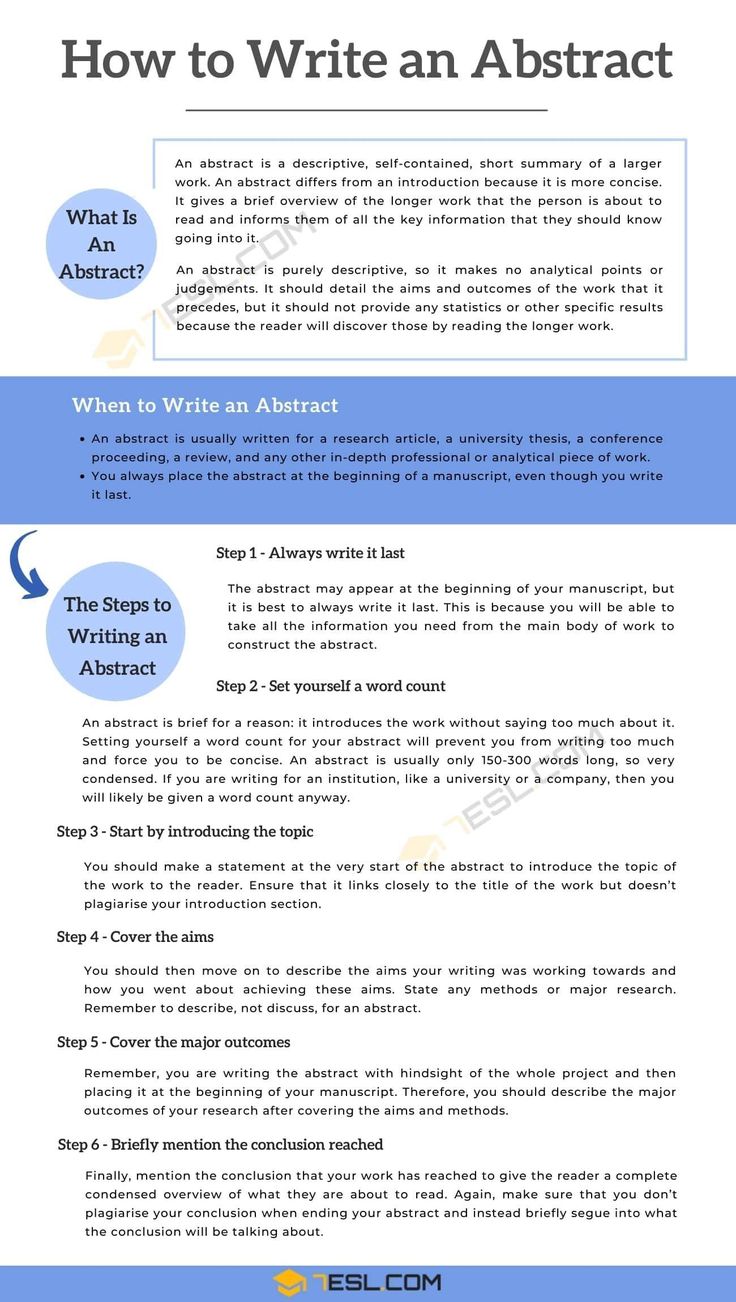 how to write an abstract research paper in english and spanish - infografic com