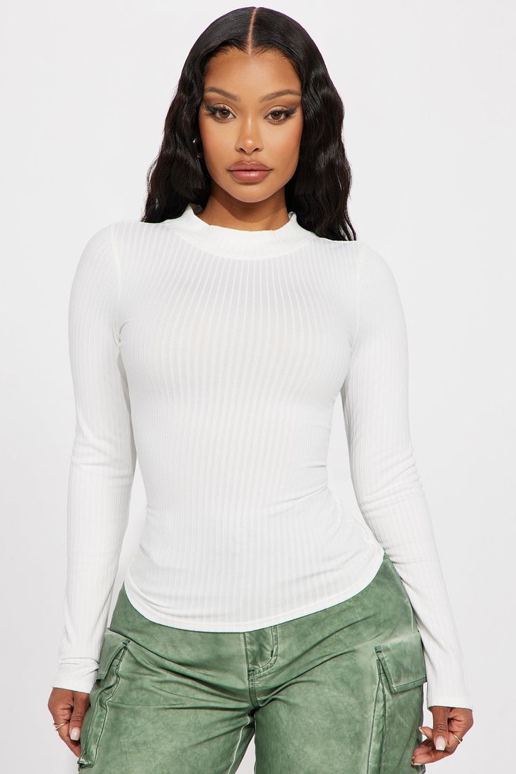 Available In Black And White. Crew Neck Long Sleeve Ribbed Stretch 92% Polyester 8% Spandex Imported | Rita Ribbed Long Sleeve Tee Shirt in White size Small by Fashion Nova Long Sleeve Tee Shirt, White Crew Neck, Long Sleeve Tee Shirts, Basic Tops, Womens Bodysuit, White Fashion, Long Sleeve Tee, Womens Clothing Tops, Fashion Nova